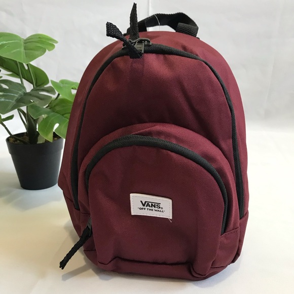 Vans Ranged Maroon Mini Backpack Bag 